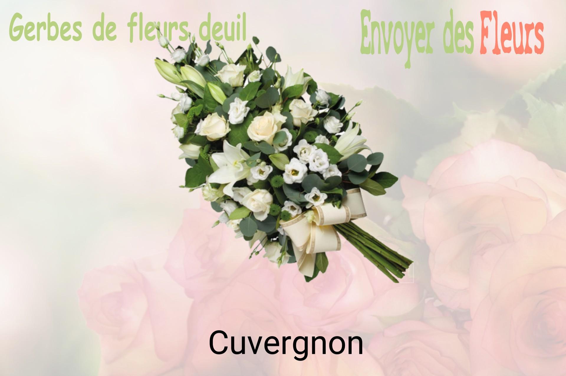 Gerbe de fleurs de deuil livrée à Cuvergnon